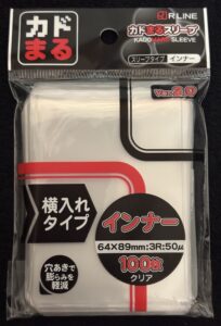 R LINE カドまるスリーブ 横入れタイプ 100枚入りのパッケージ